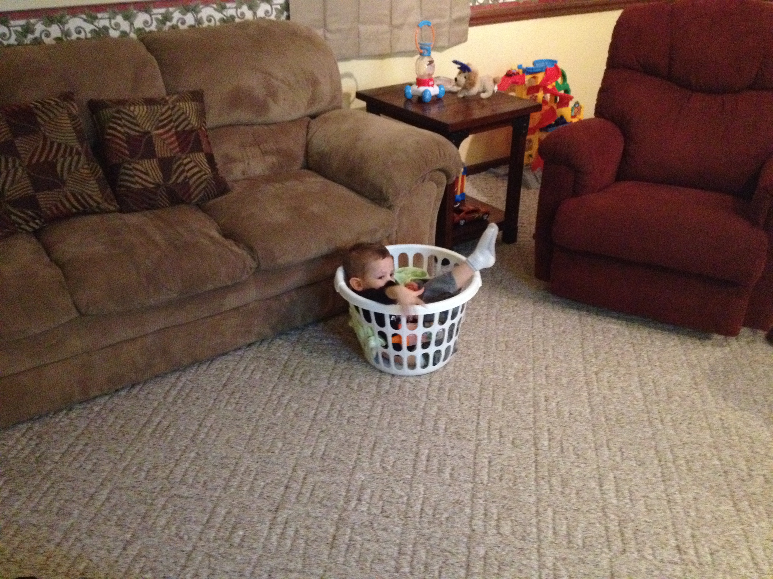 121211_LukeWatchingTvInBasket